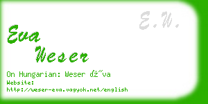 eva weser business card